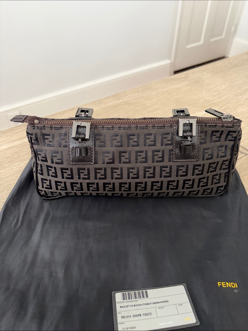 Fendi Vintage Zucca FF Baguette Pouch – Authentic w/ Dust Bag & Card (AS-IS) - Picture 3 of 16
